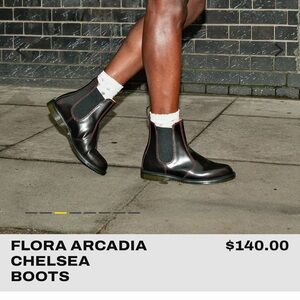 Dr. Martens Flora Chelsea Boot in Cherry Red Arcadia